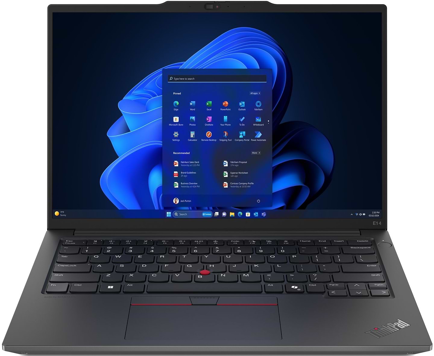 Ноутбук Lenovo ThinkPad E14 Gen 6 (21M8S38L00) Graphite Black - Фото 1
