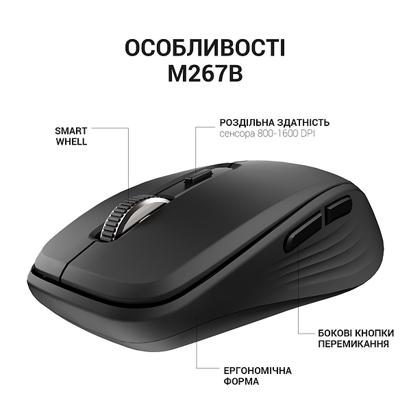 Фото - Миша бездротова OfficePro Black (M267B)
