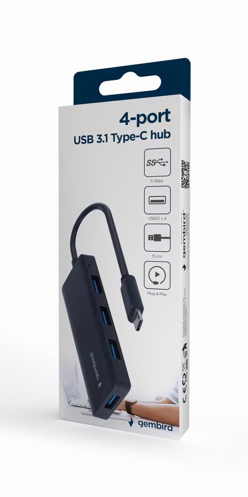 Фото - Хаб USB Gembird USB-С на 4xUSB 3.1 (UHB-CM-U3P4-02)
