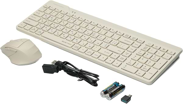 Фото - Клавиатура+мышь беспроводная A4tech Fstyler FG2400 Air Beige