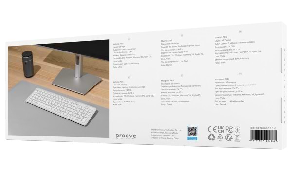 Фото - Клавіатура бездротова Proove Classic Code white (KBCD00003002)