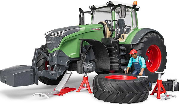 Фото - Наземная строительная техника BRUDER Трактор Fendt 1050 Vario с фигуркой и аксессуарами для ремонта (04041)