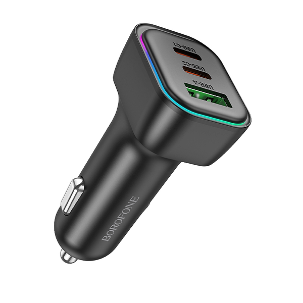Фото - Автомобільний зарядний пристрій BOROFONE BZ28C Trophie PD60W(2C1A) car charger Black (6941991110870)