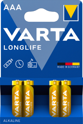 Фото - Батарейка тип AAA Varta LONGLIFE AAA BLI 4 ALKALINE