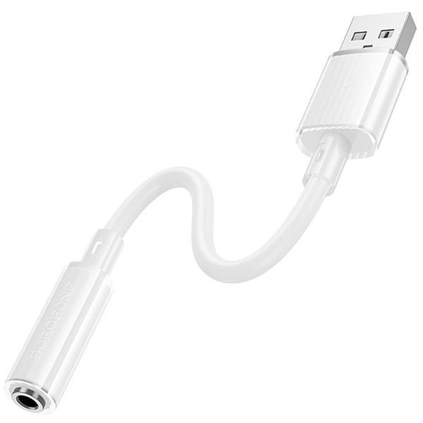 Фото - Переходник BOROFONE BV22 USB-A to 3.5 White (6941991117022)