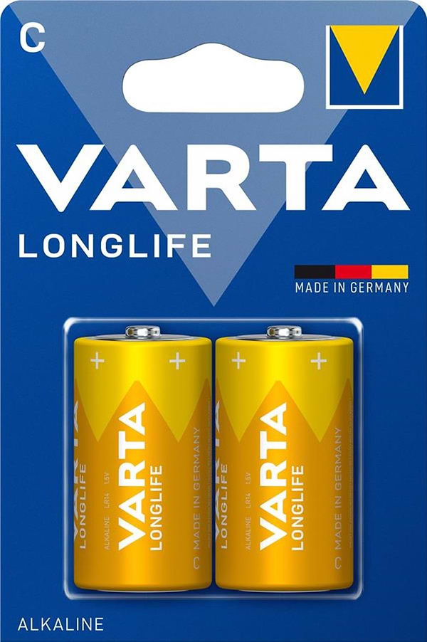 Фото - Батарейка тип C (LR-14) Varta Longlife C(LR14)  2 шт. (04114101422)