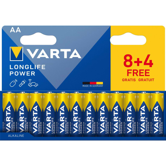 Батарейка тип AA Varta Longlife Power AA 12 шт. (04906121772)