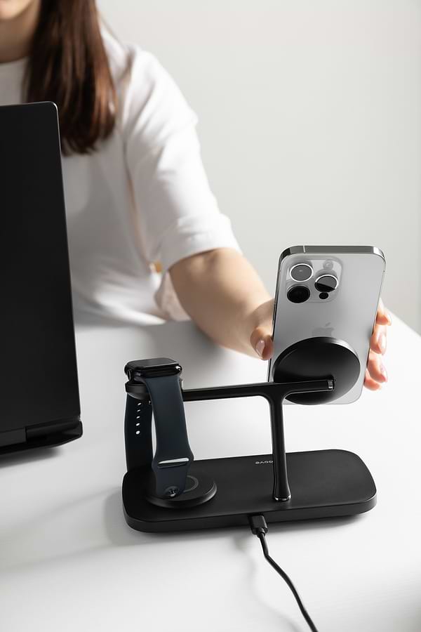 Фото - Бездротовий зарядний пристрій Proove Magnetic Field Pro 3 in 1 Qi2 black (WSMP15002001)