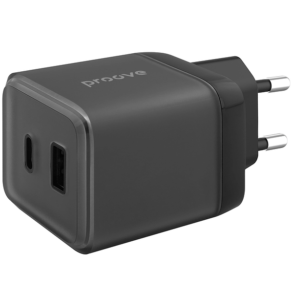 Фото - Мережевий зарядний пристрій Proove Pure GaN Plus 30W Type-C + USB black (WCPU30111201)