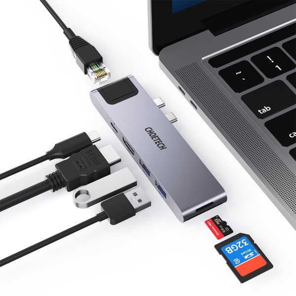 Фото - Хаб USB Choetech 7-в-1 (HUB-M24)