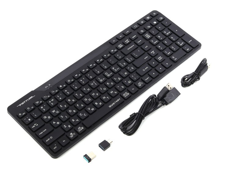 Фото - Клавіатура бездротова A4tech FBK27C AS (Black)