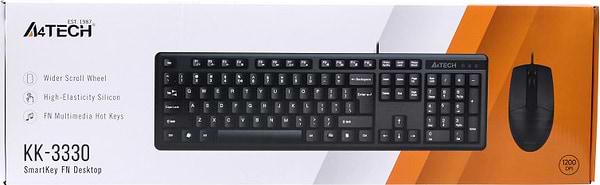 Фото - Клавіатура+миша A4tech KK-3330 Black