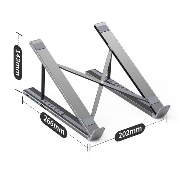 Фото - Подставка под ноутбук Choetech USB-C 7-в-1 (HUB-M48-GY)