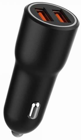 Фото - Автомобильное зарядное устройство Gembird 2xUSB-A 18W QC3.0 Black (TA-UC-A2QC36-CAR-01)