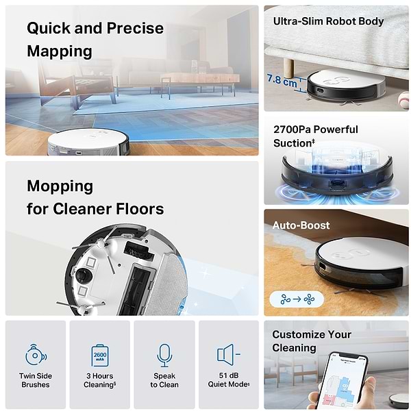 Фото - Робот-пилосос миючий TP-Link Tapo RV20 Mop