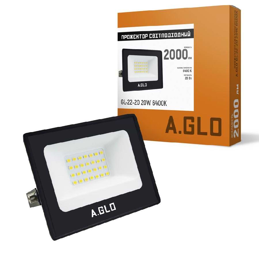 Світлодіодний прожектор A.GLO GL-22-20 20W 6400K (000058903) - Фото 1