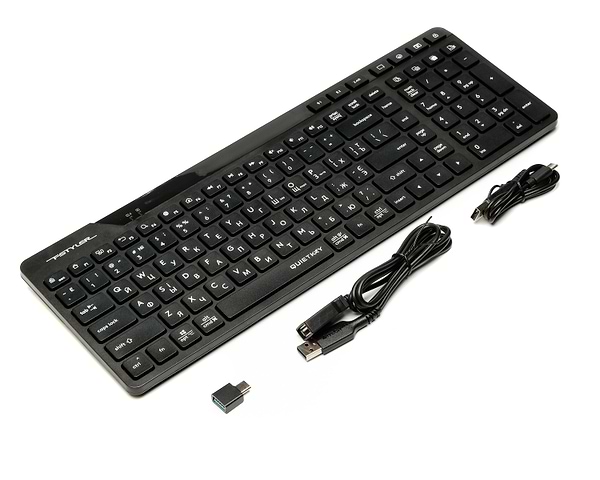Фото - Клавіатура бездротова A4tech FBK27C AS (Black)