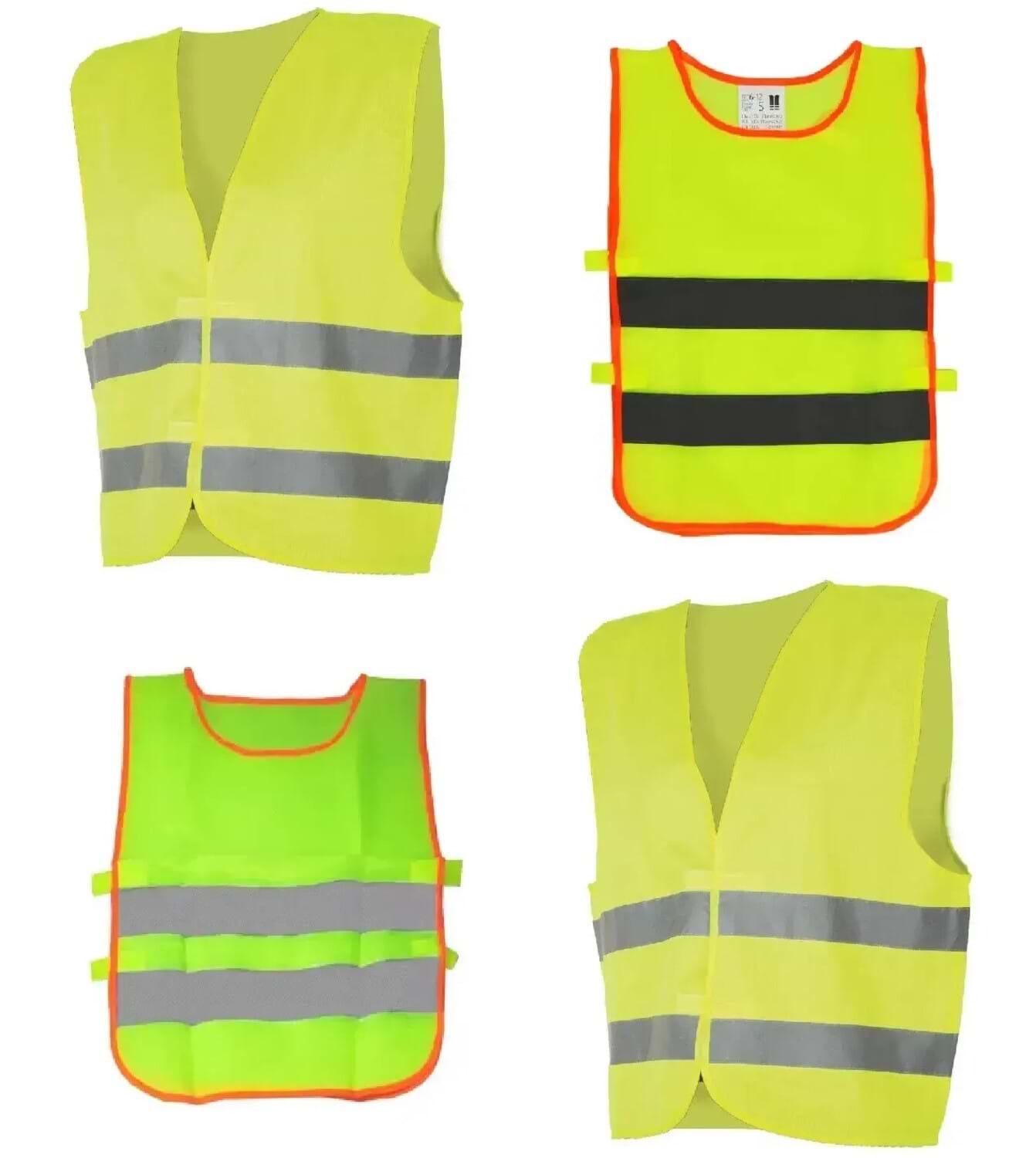 Світловідбивний жилет Poputchik зелений (2 дор + 2 дитячі) (05-013-IS)