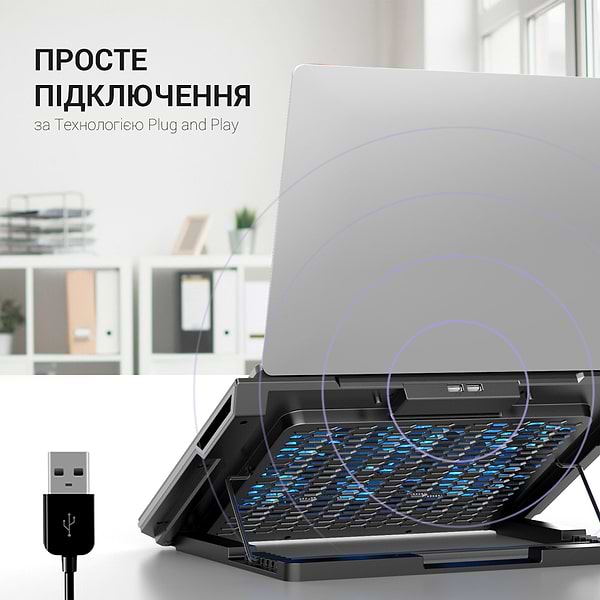 Фото - Підставка під ноутбук охолоджуюча GamePro CP890 Black