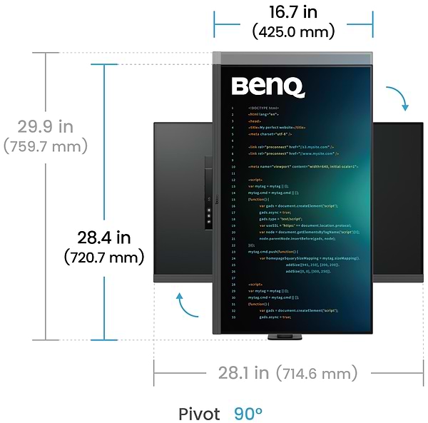 Фото - Монитор BenQ RD320UA Metallic Grey (9H.LMTLA.TBE)