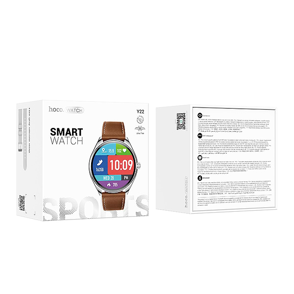 Фото - Смарт-часы HOCO Y22 AMOLED Smart sports watch(call version) Silver (6942007628990)