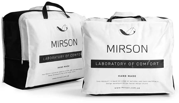 Фото - Ковдра зимова двоспальна MirSon Пух Екстра 042 172x205 см (2200000002716)