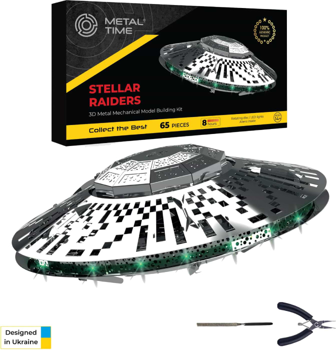 Металевий конструктор Metal Time Stellar Raiders механічне НЛО з інопланетянами (MT051)