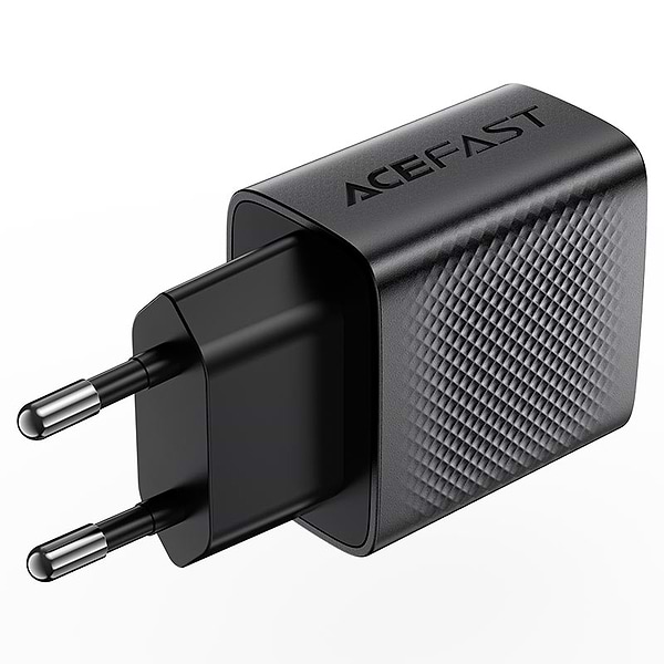 Фото - Сетевое зарядное устройство AceFast A90 QC18W GaN single USB-A charger (EU) Black (6974316283249)