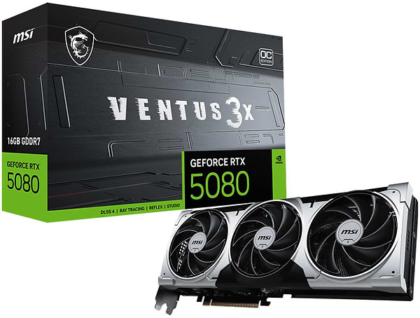 Фото - Відеокарта MSI NVIDIA GeForce RTX 5080 16G VENTUS 3X OC PLUS