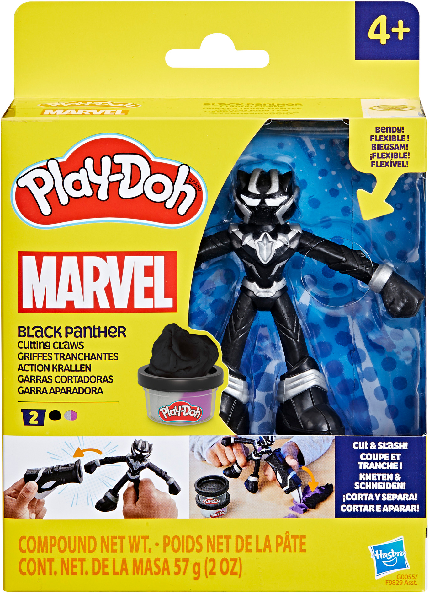 Наборы для лепки Hasbro Play-Doh ''Герои Marvel'' BLACK PANTHER CUTTING CLAWS (F9829_G0055)