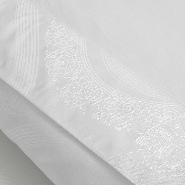 Фото - Комплект постільної білизни Word of Dream Т8017 Білі ночі жаккард 2х150х215 білий (19307)