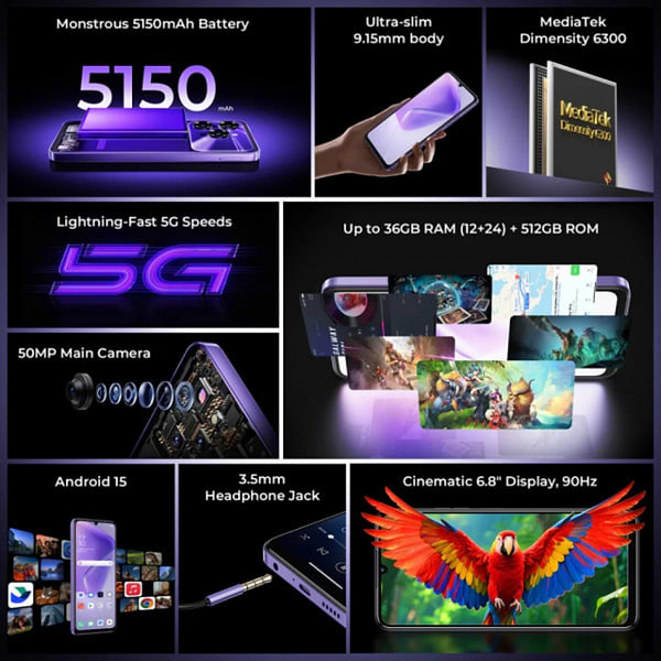 Фото - Смартфон OUKITEL C6 5G 8/256GB Black