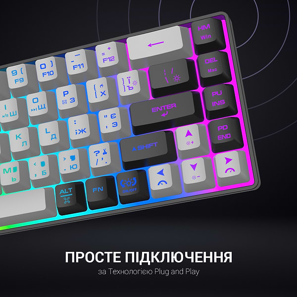 Фото - Клавіатура бездротова ігрова GamePro Wireless (GK935)