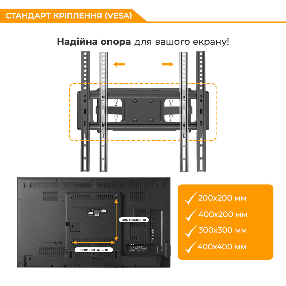 Фото - Кріплення для телевізора iTECH PTRB44 Black