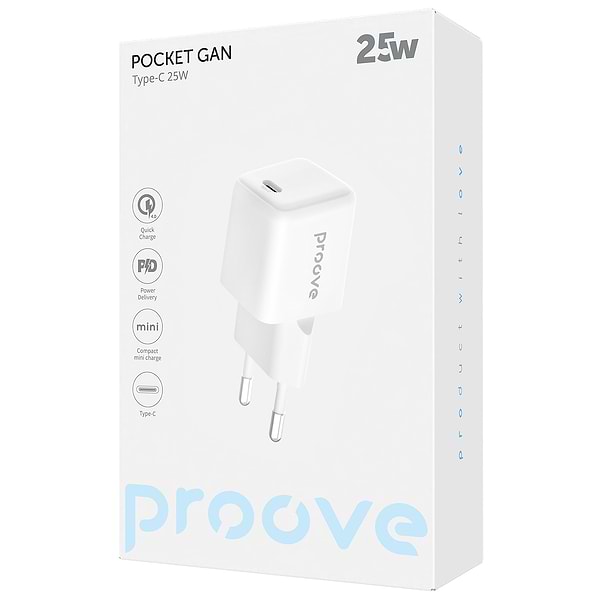 Фото - Мережевий зарядний пристрій Proove Pocket GaN 25W (Type-C) white (WCPG25010202)