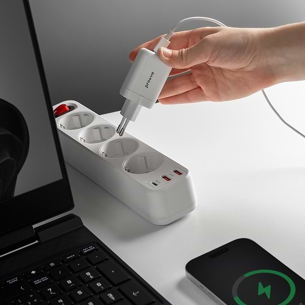 Фото - Мережевий зарядний пристрій Proove Silicone Power 40W (Type-C + Type-C) White
