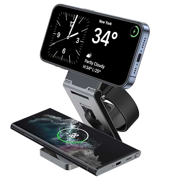 Фото - Бездротовий зарядний пристрій Proove Titan Volt 3 in 1 Gray