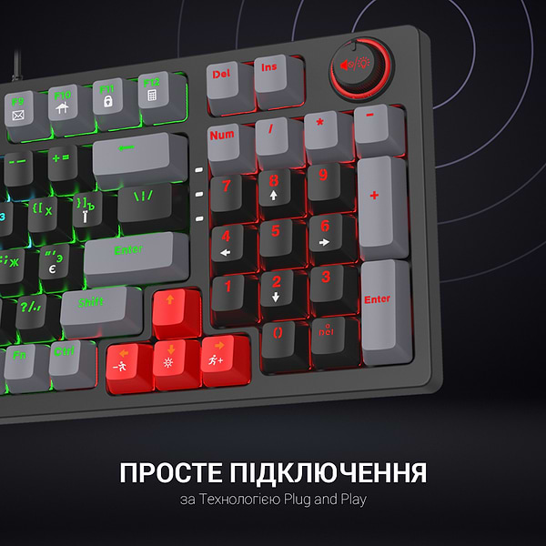 Фото - Клавіатура дротова ігрова GamePro MK120B