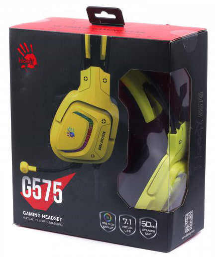 Фото - Гарнітура дротова ігрова Bloody G575 (Punk Yellow)