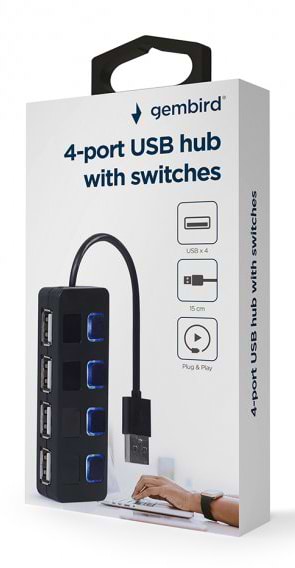 Фото - Хаб USB Gembird UHB-U2P4-05