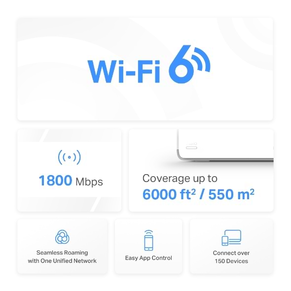 Фото - MESH система WiFi6 Mercusys Halo H70X(2-pack)