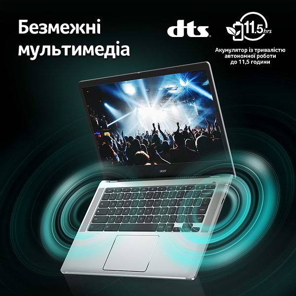 Фото - Ноутбук Acer Chromebook CB314-4H (NX.KNBEU.001) Silver