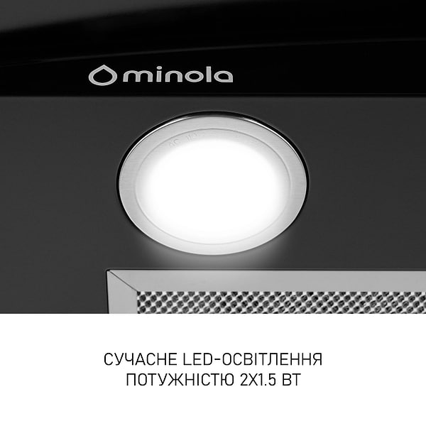 Фото - Вытяжка декоративная Minola MTG 6242 BL LED