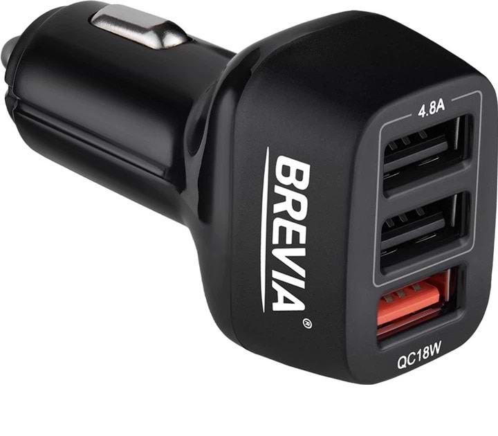 Автомобільний зарядний пристрій Brevia ePower TriDrive 42W 3xUSB-A (46042TUB)