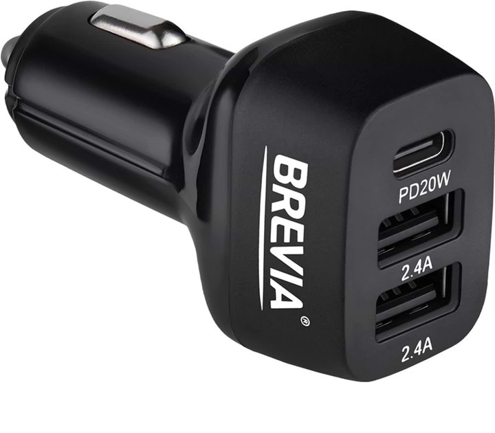 Автомобільний зарядний пристрій Brevia ePower TriDrive 44W 1xUSB-C+2xUSB-A (46044DUCB)