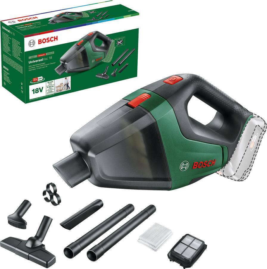 Пылесос ручной для дома Bosch UniversalVac 18 без АКБ и ЗУ (0.603.3B9.102) - Фото 1