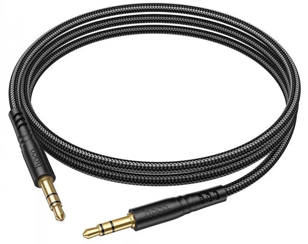 Кабель 3.5 мм -3.5 мм HOCO UPA24 Smooth AUX audio cable Black (6931474789136)