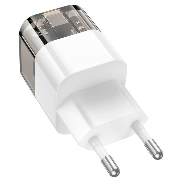 Фото - Сетевое зарядное устройство HOCO C131A PD30W+QC3.0 charger(EU) Transparent black (6942007609821)
