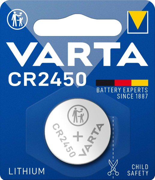 Купить Батарейка Varta CR 2450 BLI 1 Lithium (06450101401) - Фото 1 Батарейка Varta CR 2450 BLI 1 Lithium (06450101401) - Фото 1