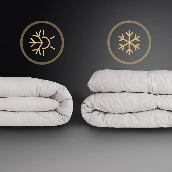 Фото - Ковдра зимова полуторна MirSon 100% пух Сатин-Преміум пухотримаючий № 066 "Silver Cloud" 155х215 (2200009348679)